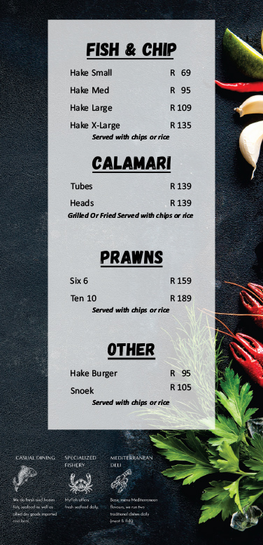 MyFish Menu